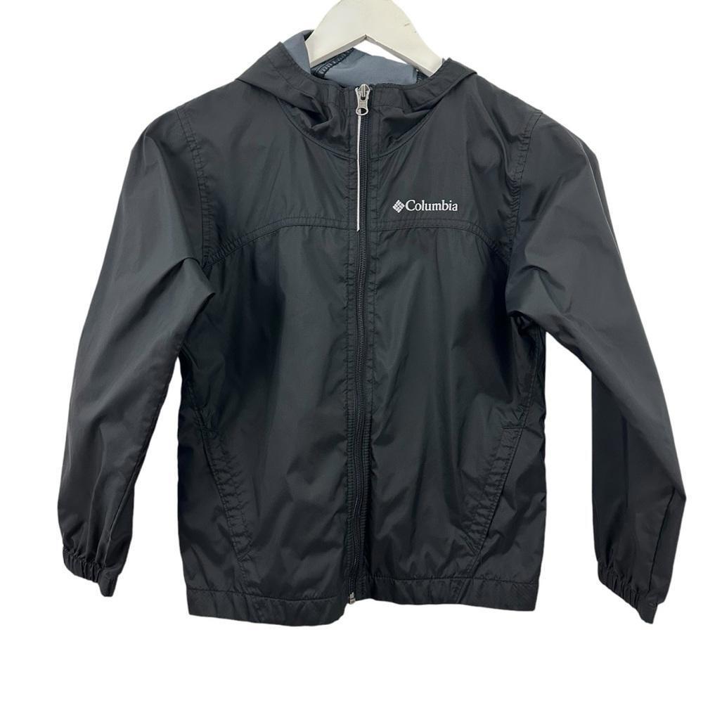Columbia Youth Black Zip Up Rain Jacket Size S